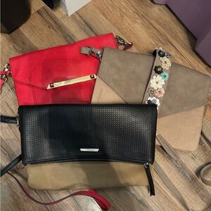 Lot of 3 Stella & Dot convertible + adjustable crossbody purses
